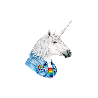 Cool Unicorn Tattoo Pair