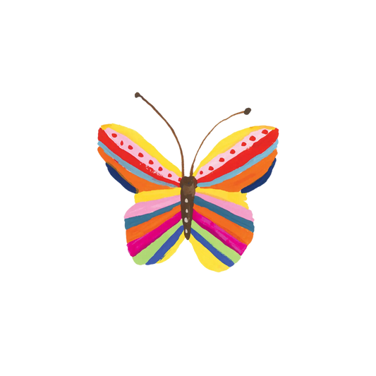 Rainbow Butterfly Tattoo Pair