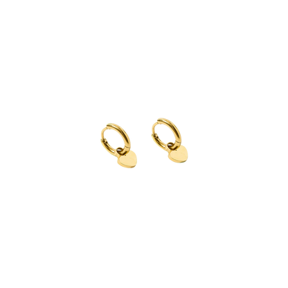 Collins Heart Charm Huggie Earrings