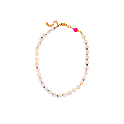 Emma Pearl Hearts Beaded Necklace