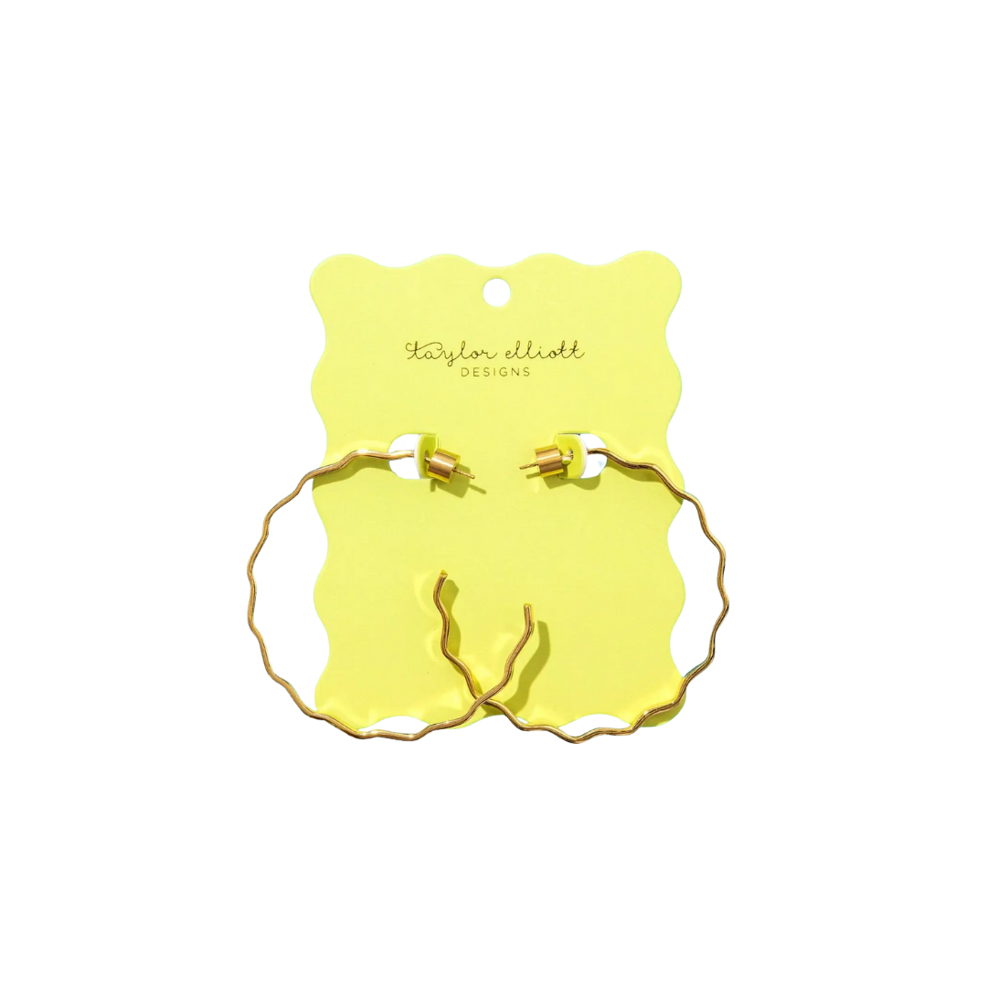 Cassie Wavy X-Large Hoop Earrings