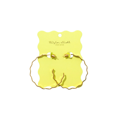 Cassie Wavy X-Large Hoop Earrings