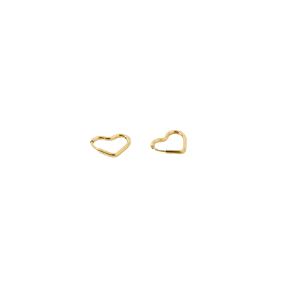 Josephine Gold Heart Huggie Earrings