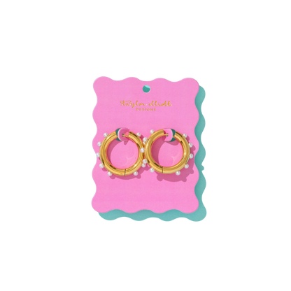 Lola Pearl Hoop Earrings