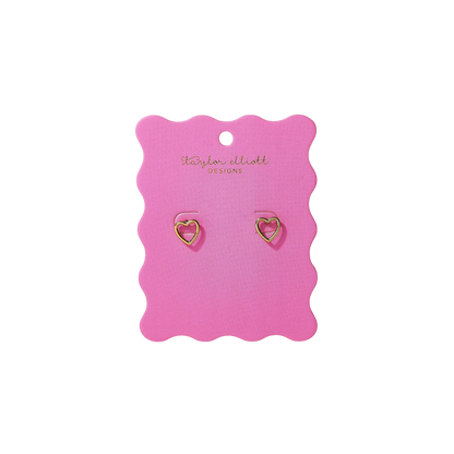 Louisa Heart Stud Earrings
