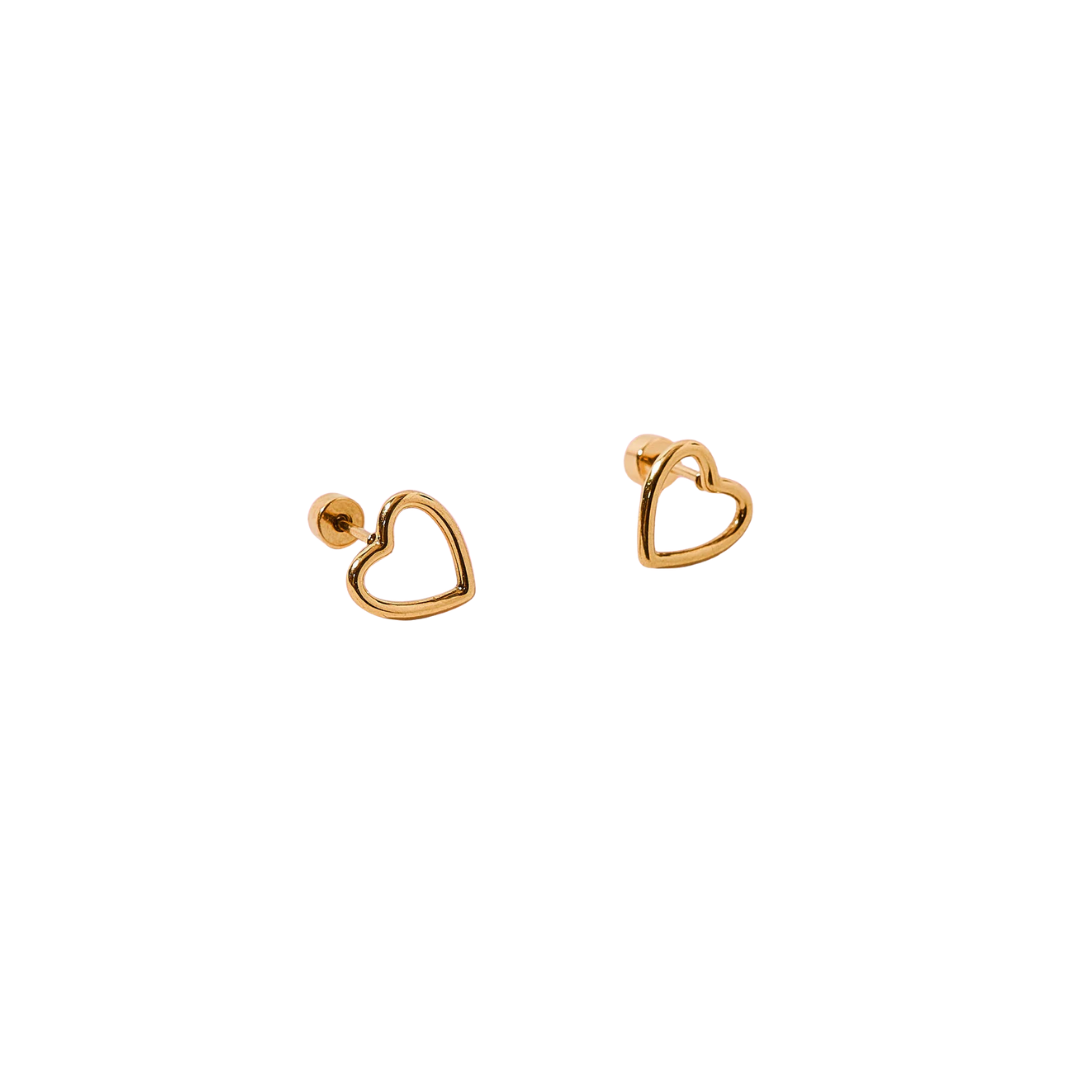 Louisa Heart Stud Earrings