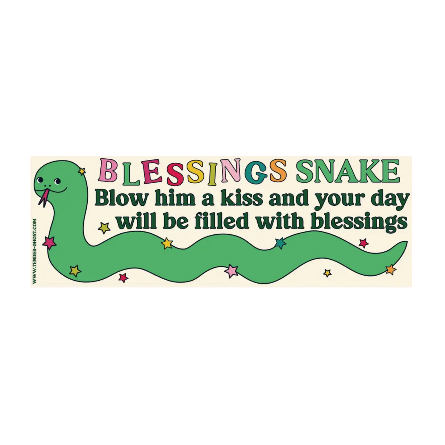 Blessings Snake Bumper Sticker