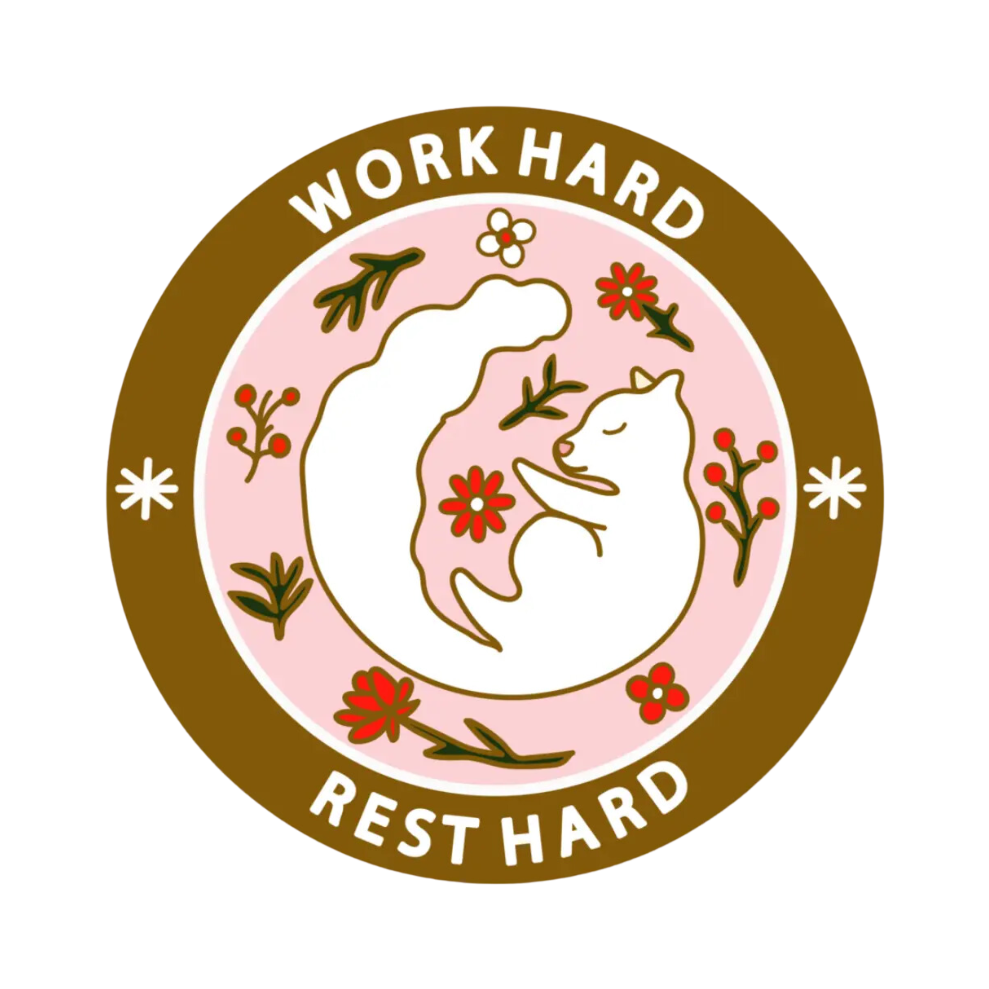 Work Hard Rest Hard Sticker – Daydream Art Supply