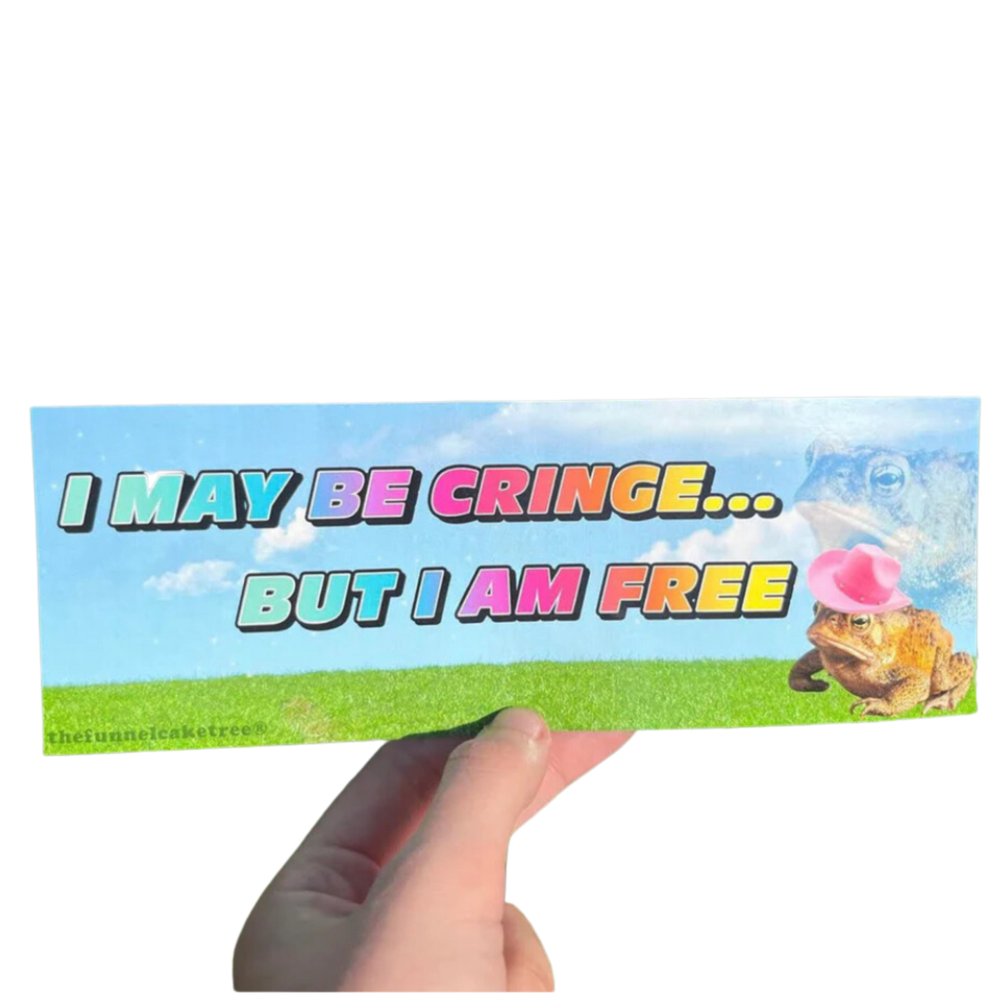 I May Be Cringe But I Am Free bumper sticker
