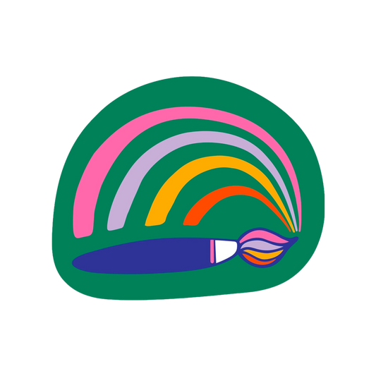 Brush Rainbow Sticker