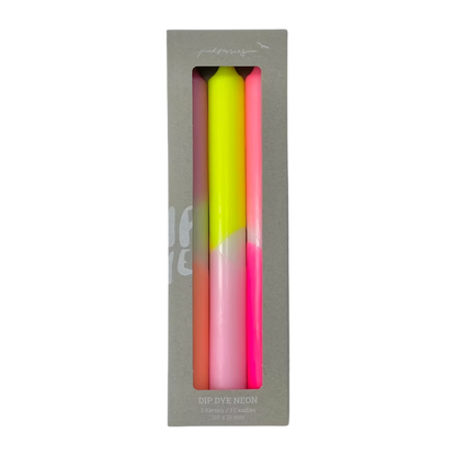Dip Dye Neon Candle - Summer Breeze