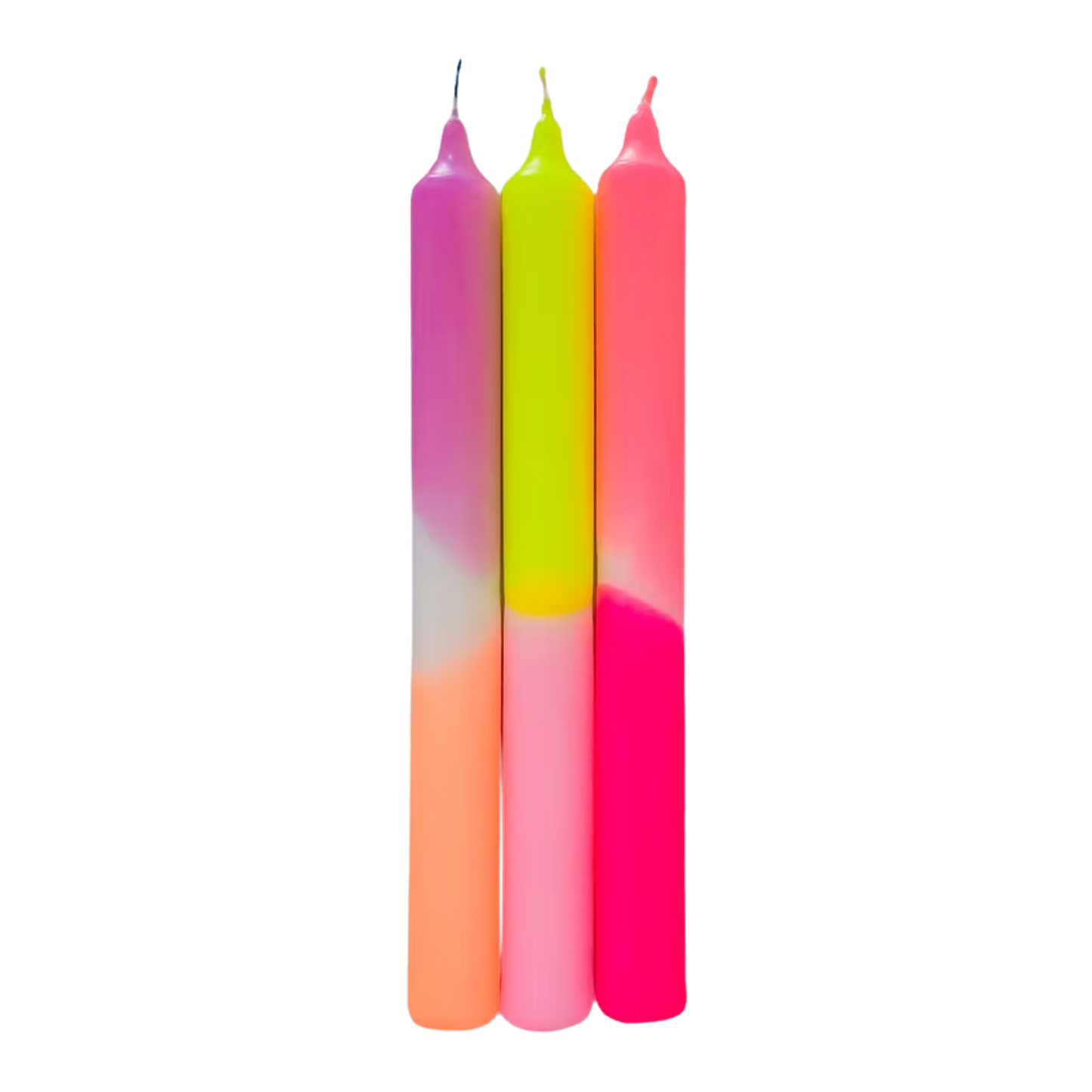 Dip Dye Neon Candle - Summer Breeze