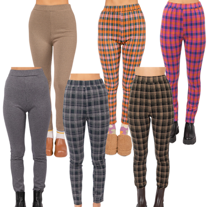 Print Leggings Fit Stretchy Knit Pants