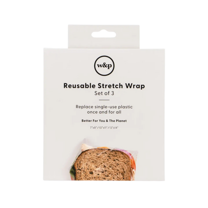 Reusable Silicone Stretch Wrap - Set of 3 Assorted Sizes