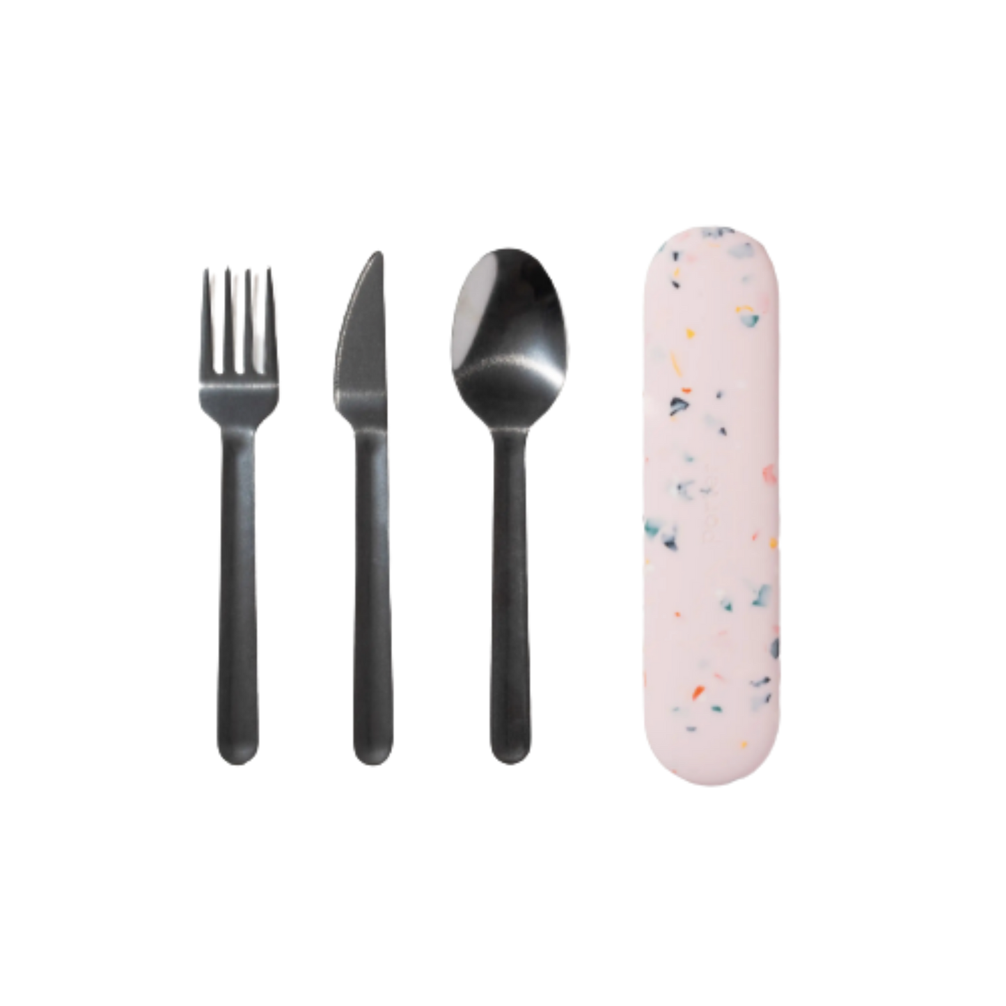 Stainless Steel Utensils Set in Silicone Carry Case