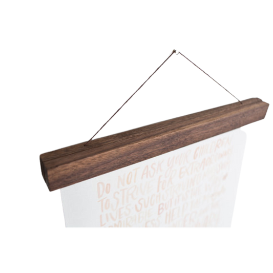 Wooden Poster Hanger -  Walnut 8 inches