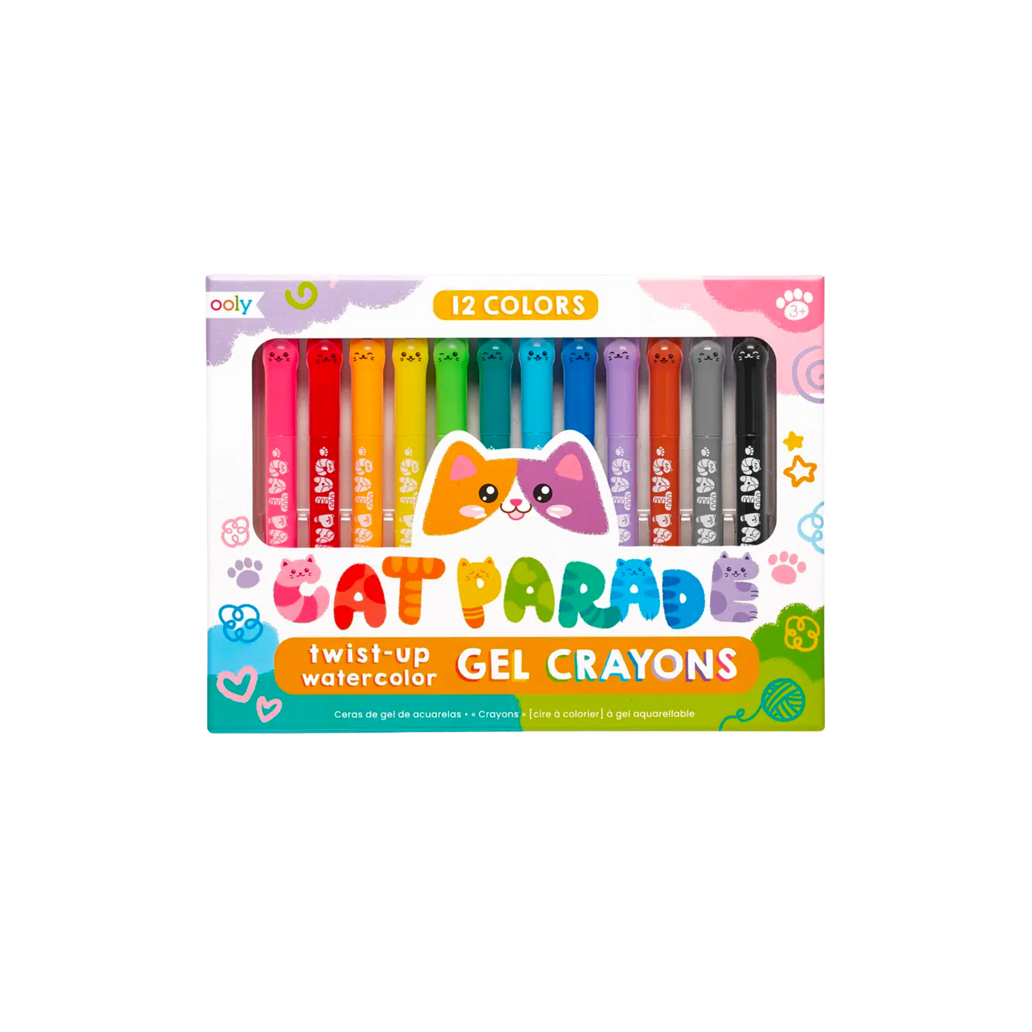 Cat Parade Gel Crayons - Set of 12