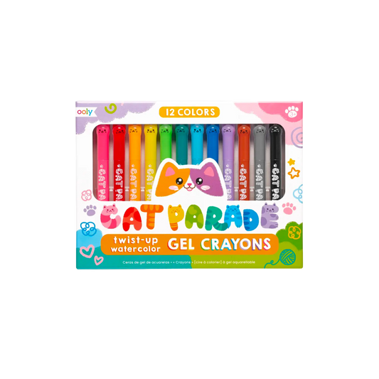 Cat Parade Gel Crayons - Set of 12