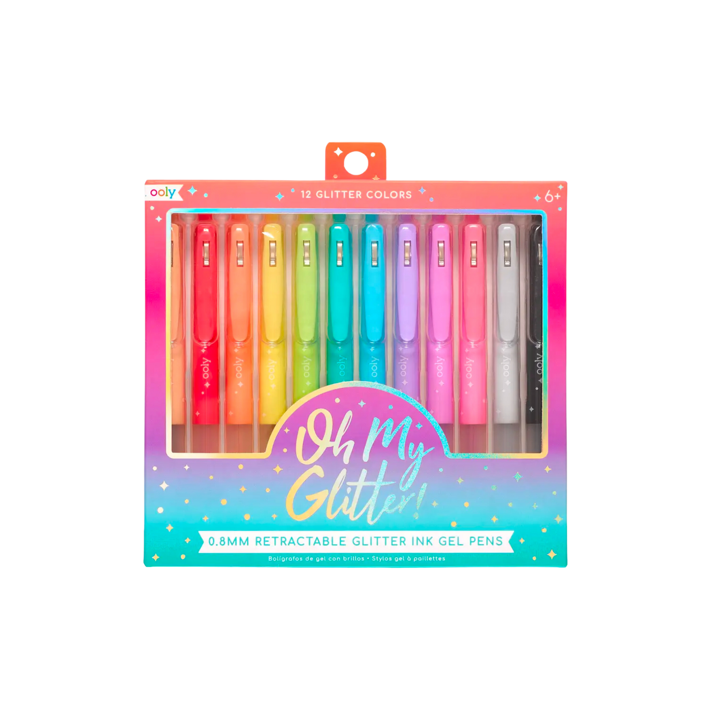 Oh My Glitter! Retractable Glitter Gel Pens - Set of 12