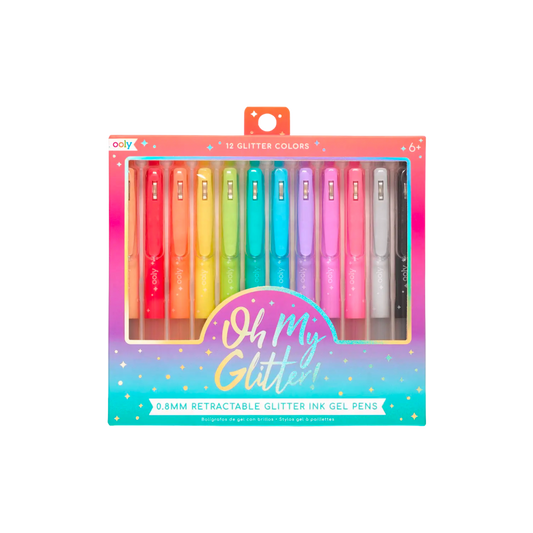Oh My Glitter! Retractable Glitter Gel Pens - Set of 12