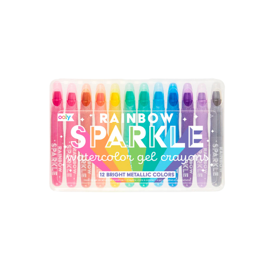 Rainbow Sparkle Metallic Gel Crayons