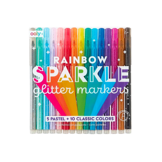 Rainbow Sparkle Glitter Markers