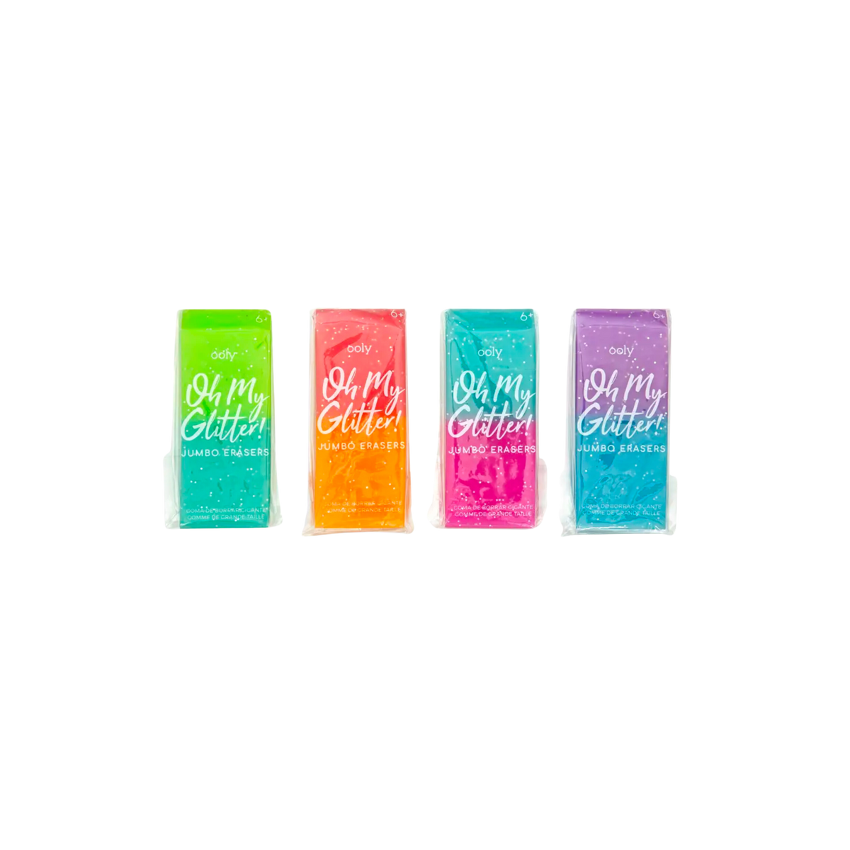 Earasers Regular Oh My Glitter! Jumbo Erasers – Daydream Art Supply