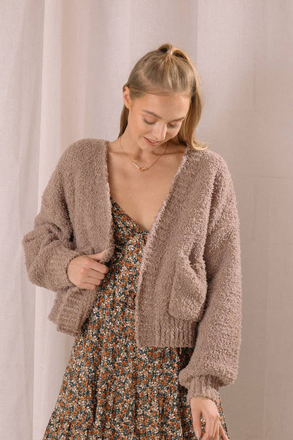 Shaggy Fuzzy Warm Cardigan