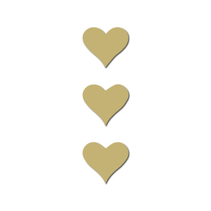 Real Wood Heart Silhouette 3 piece Mini Magnet