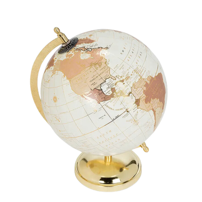 Globe on Stand Ivory/Peach