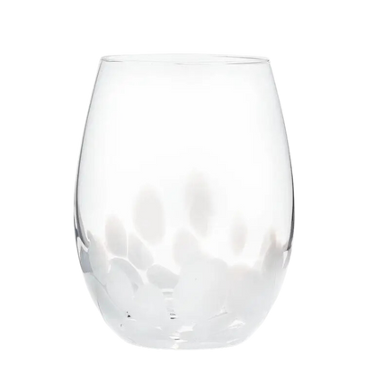 Fused Dots Stemless Wine Glass