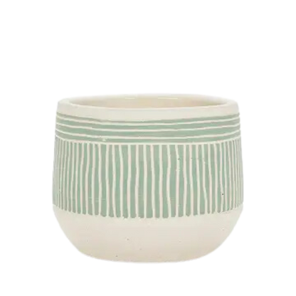 Green Etched Planter