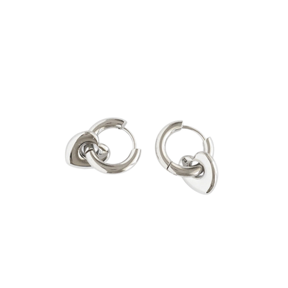 Bold Heart Hoop Earrings