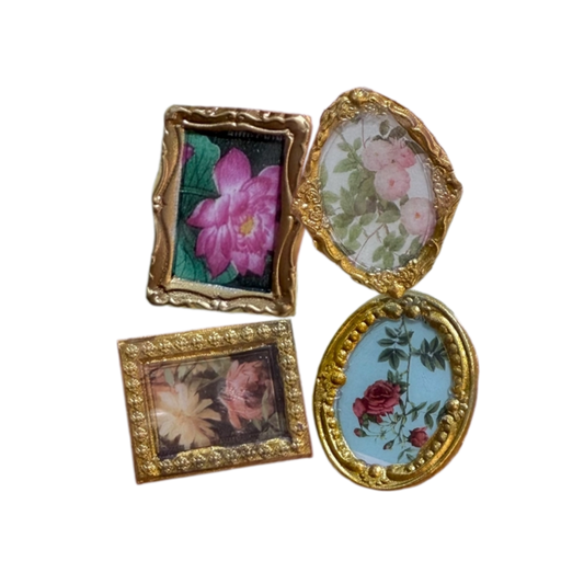 Mini Framed Floral Magnets (4ct)