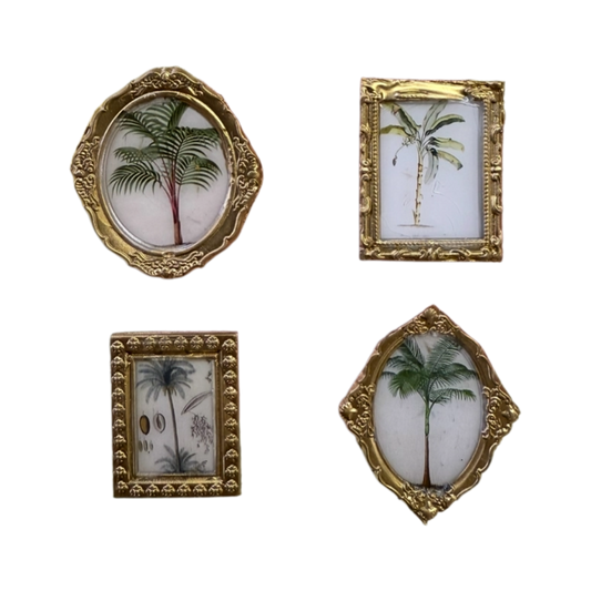 Mini Framed Palm Tree Magnets (4ct)
