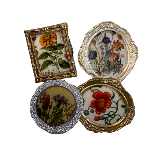 Mini Framed Vintage Floral Magnets (4ct)