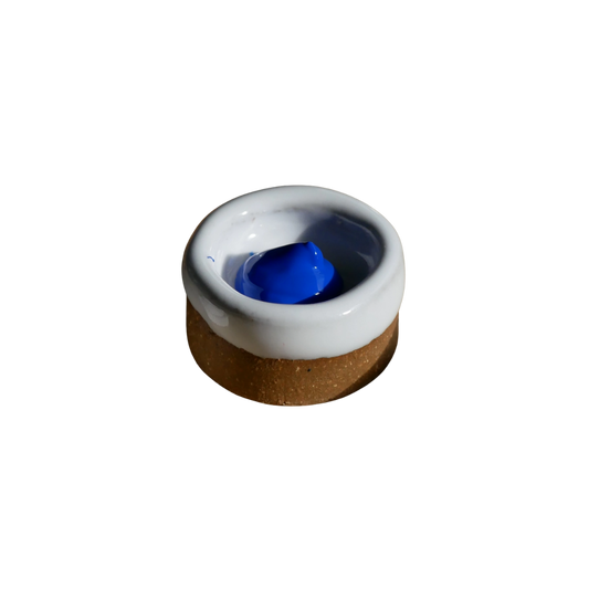 Small Circular Handmade Paint Pan and Mixing Dish