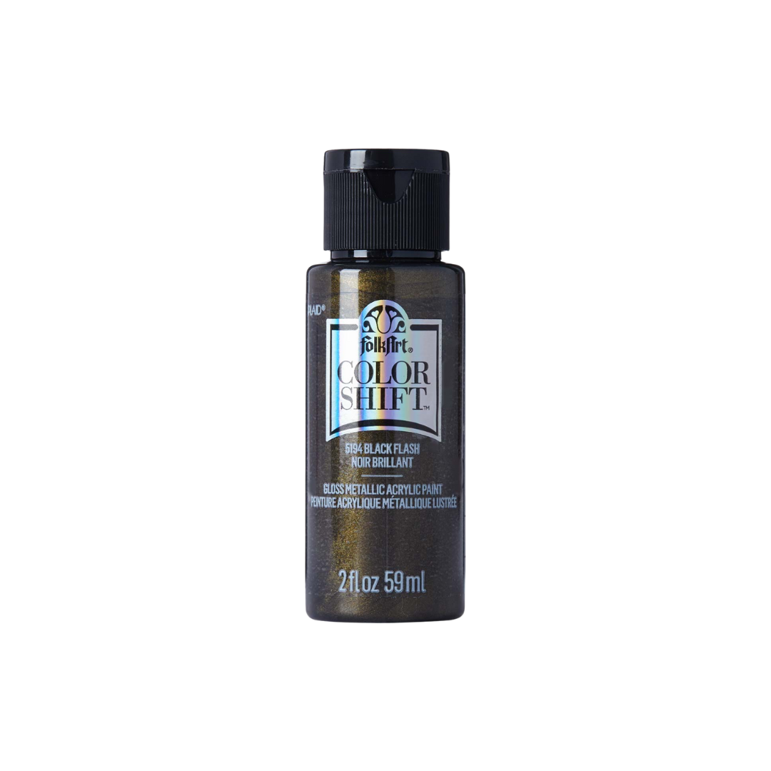Folkart Color Shift Acrylic Paint - Black Flash