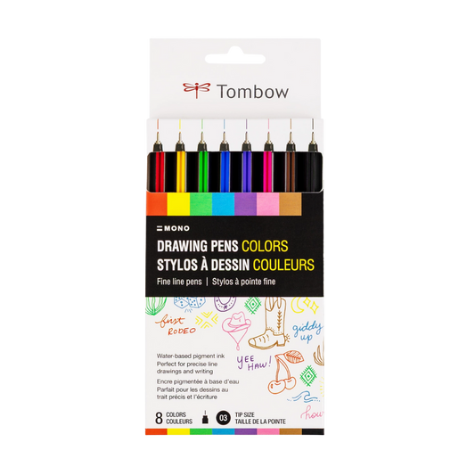 Mono Drawing Pen Colors, 8-Pack