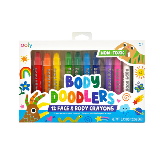 Body Doodlers: Face and Body Crayons (Set of 12)