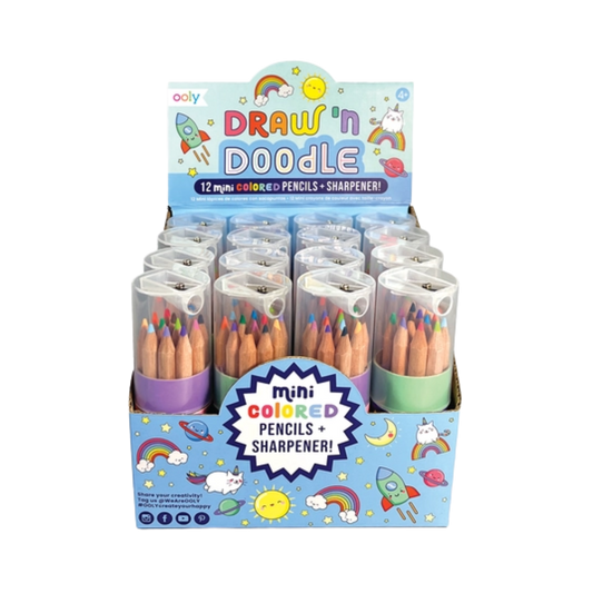 Draw 'n Doodle: Mini Colored Pencils + Sharpener