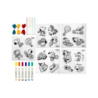 OOLY X Peanuts: D.I.Y. Shrink Art Kit & 6 Mini Paint Markers