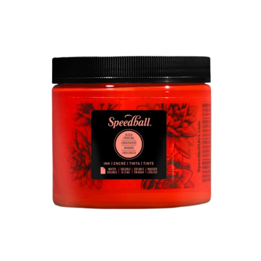 Water-Soluble Block Printing Ink 16oz - Red