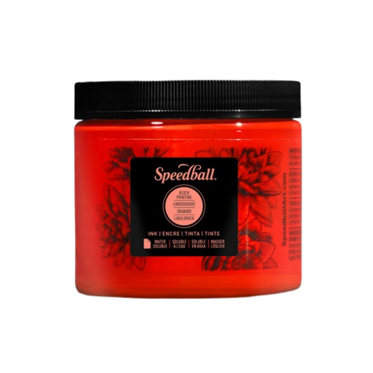 Water-Soluble Block Printing Ink 16oz - Red