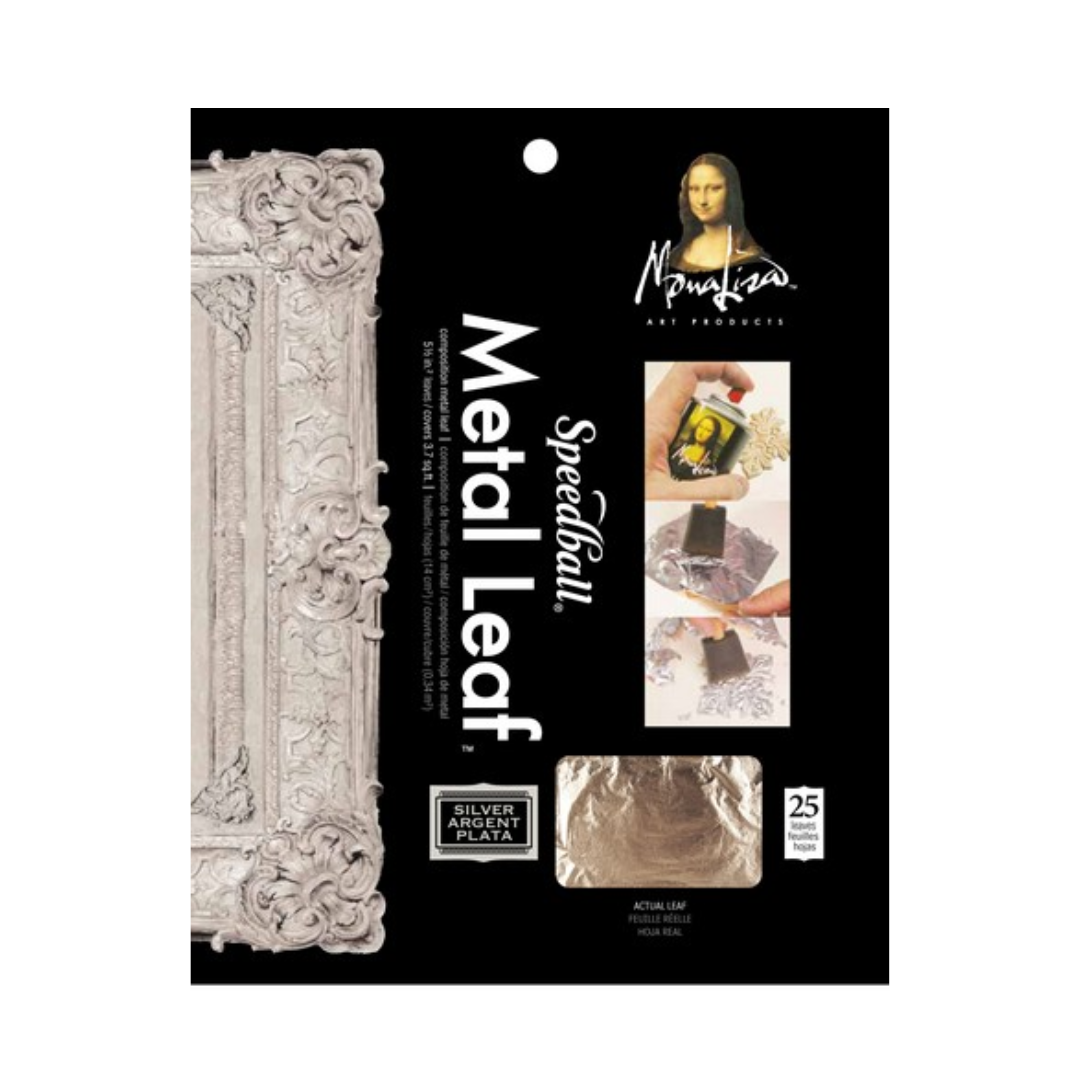 Mona Lisa Imitation Silver Leaf – 25 Sheet Pack