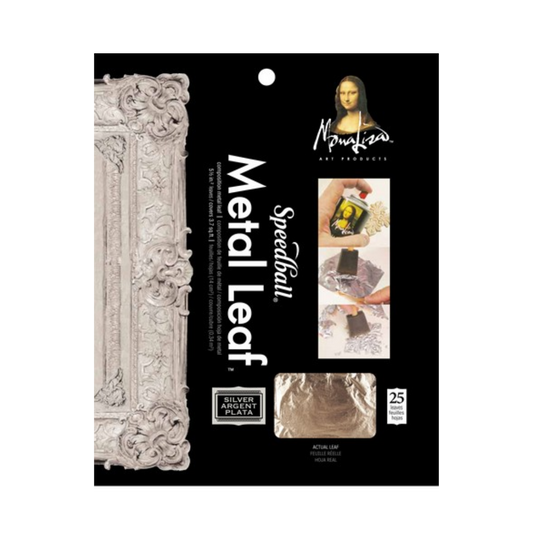 Mona Lisa Imitation Silver Leaf – 25 Sheet Pack