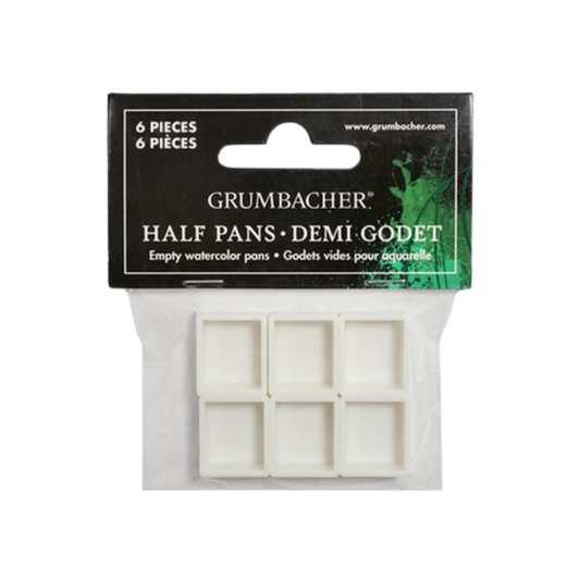 Grumbacher Empty Half Pans for Watercolors