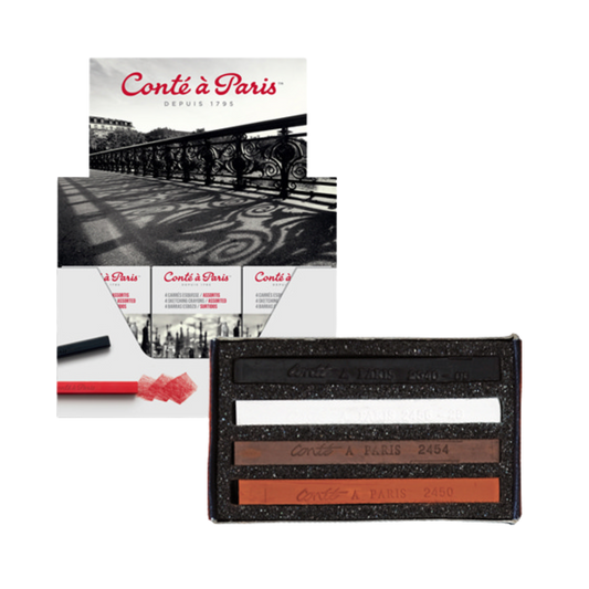 Conté Sketching Crayons – Matchbox Set (4-Pack)