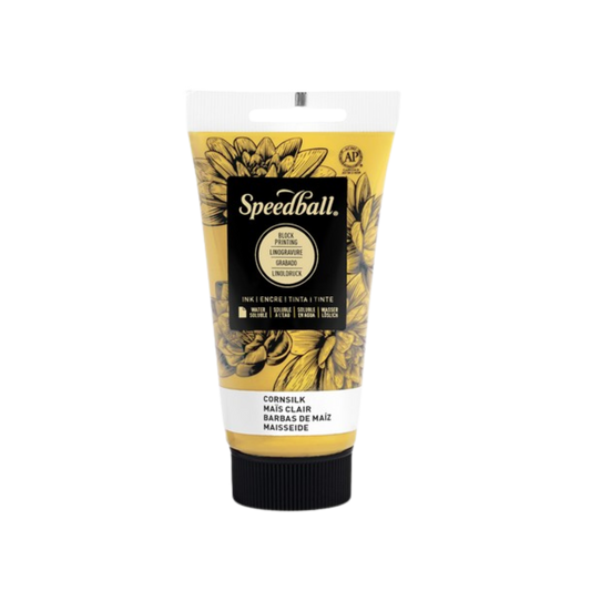 Water-Soluble Block Printing Ink 2.5oz - Cornsilk
