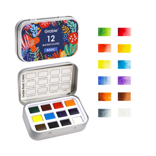 Watercolor Pocket Set of 12 - Essential Colors